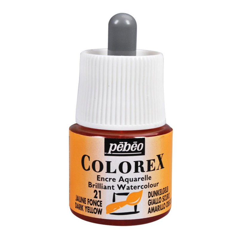 Jaune foncé - Encre aquarelle Colorex 45ml Pébéo