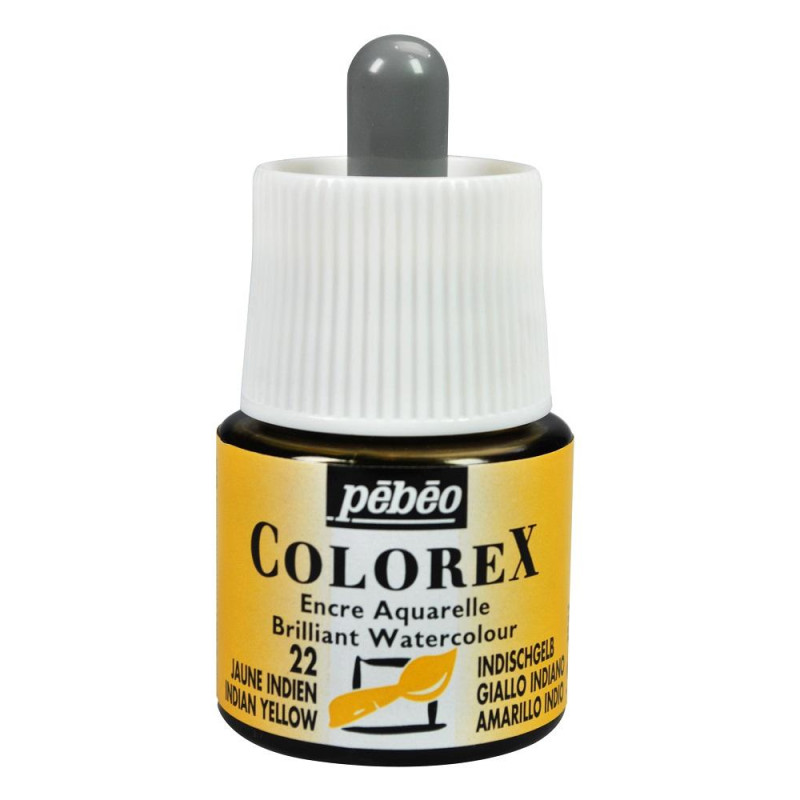 Jaune indien - Encre aquarelle Colorex 45ml Pébéo