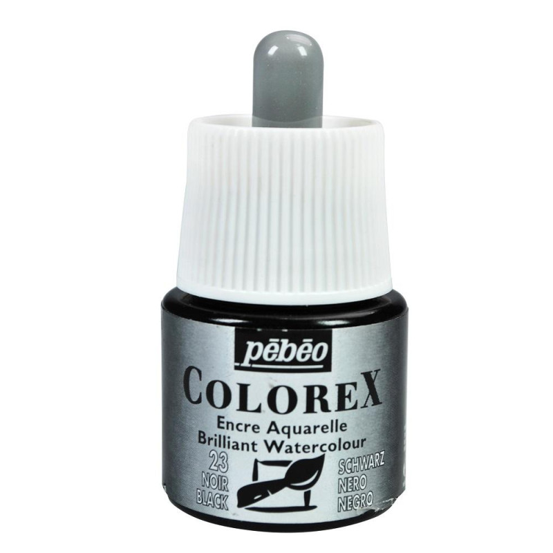 Noir d'ivoire - Encre aquarelle Colorex 45ml Pébéo