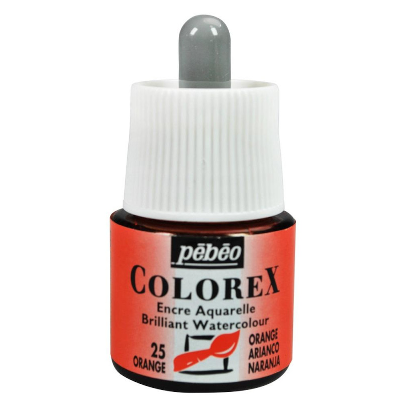 Orange - Encre aquarelle Colorex 45ml Pébéo
