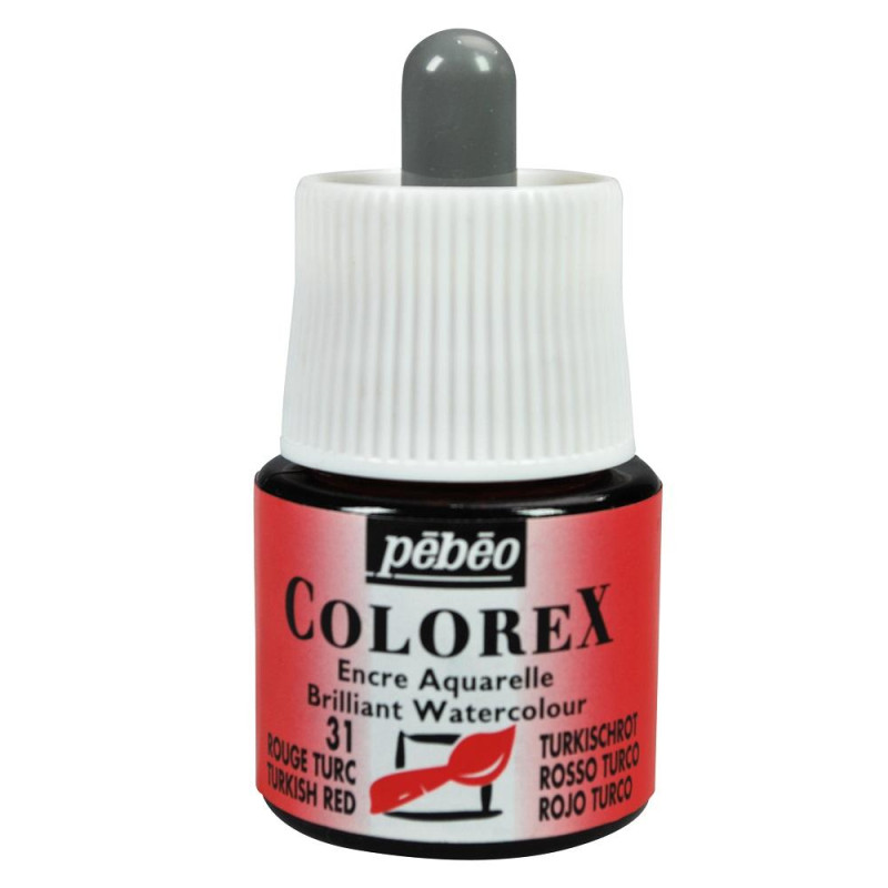 Rouge turc - Encre aquarelle Colorex 45ml Pébéo