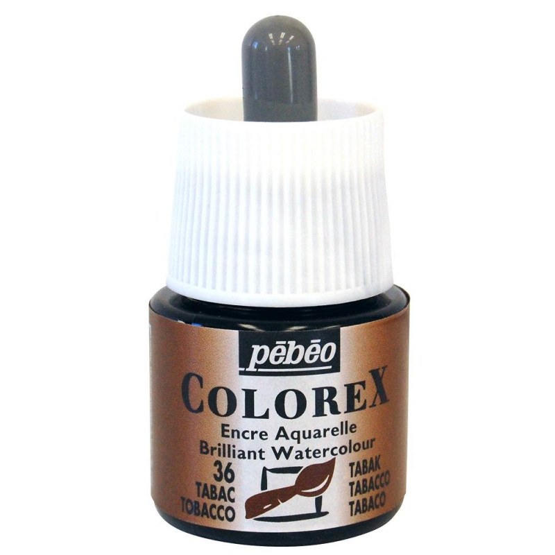 Tabac - Encre aquarelle Colorex 45ml Pébéo