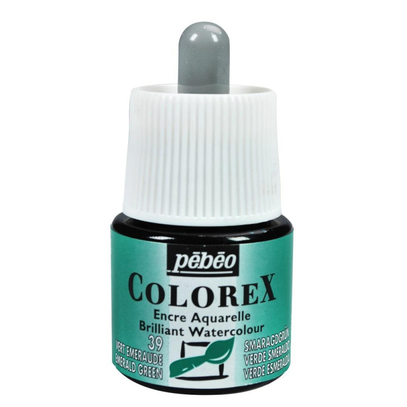 Vert émeraude - Encre aquarelle Colorex 45ml Pébéo