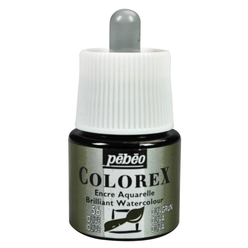 Vert olive - Encre aquarelle Colorex 45ml Pébéo
