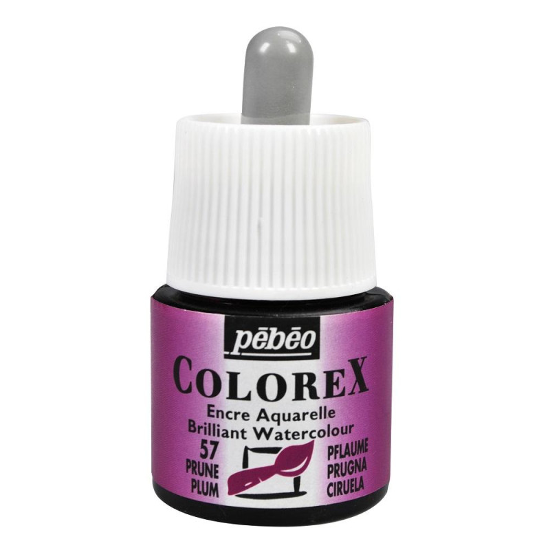Prune - Encre aquarelle Colorex 45ml Pébéo