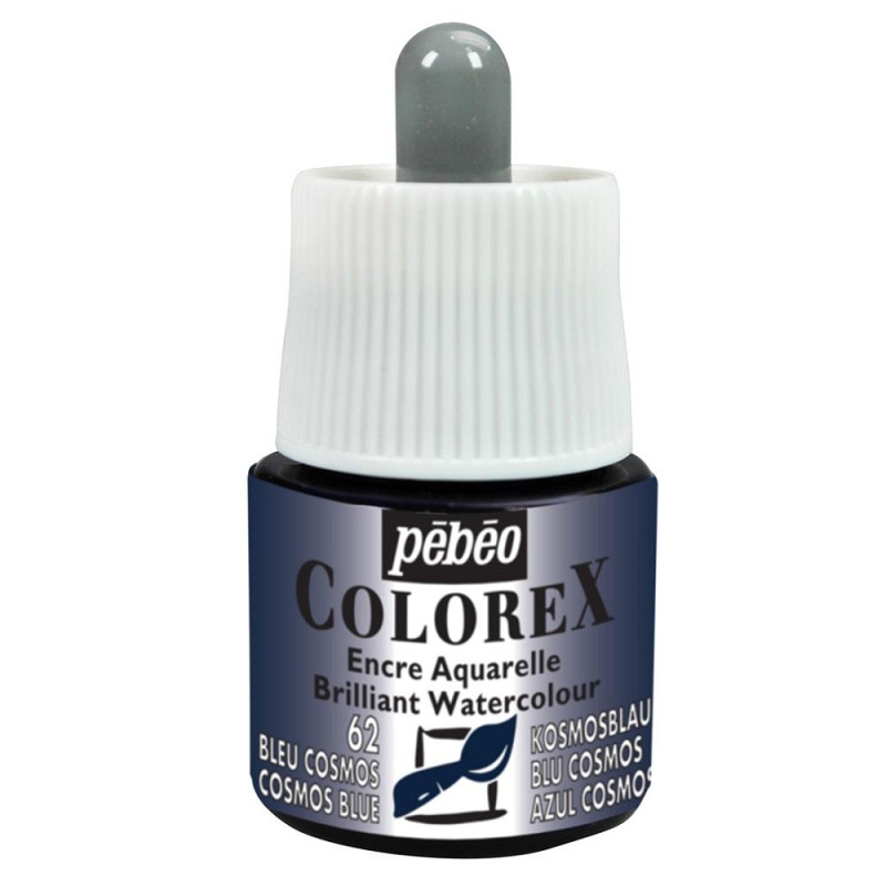 Bleu cosmos - Encre aquarelle Colorex 45ml Pébéo*