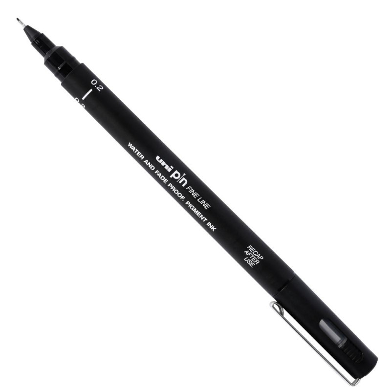 Feutre dessin technique pointe calibrée Uni-Pin 0,2 mm noir