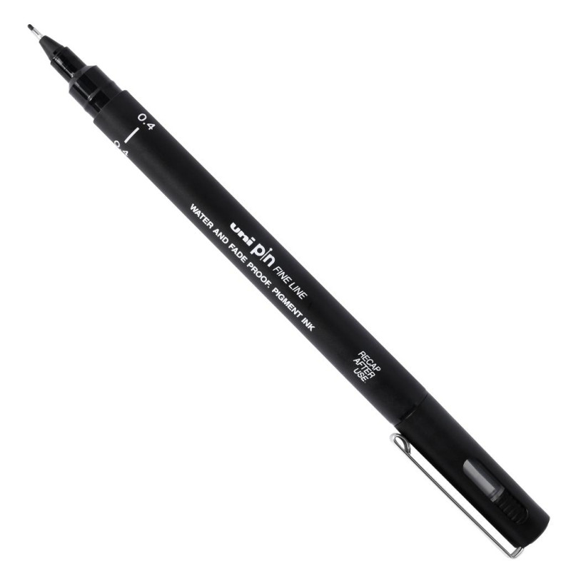 Feutre dessin technique pointe calibrée Uni-Pin 0,4 mm noir