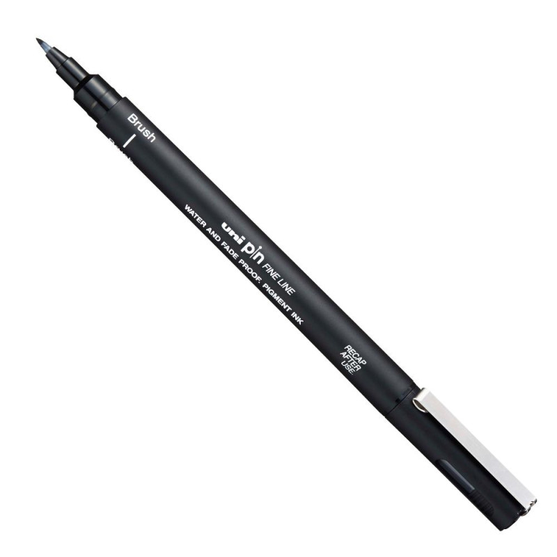Feutre pinceau encre pigmentée Uni-Pin noir