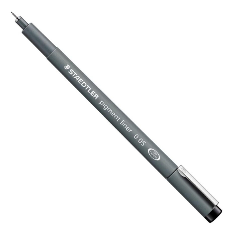 Feutre pigment liner pointe calibrée Staedtler 0,05 mm noir