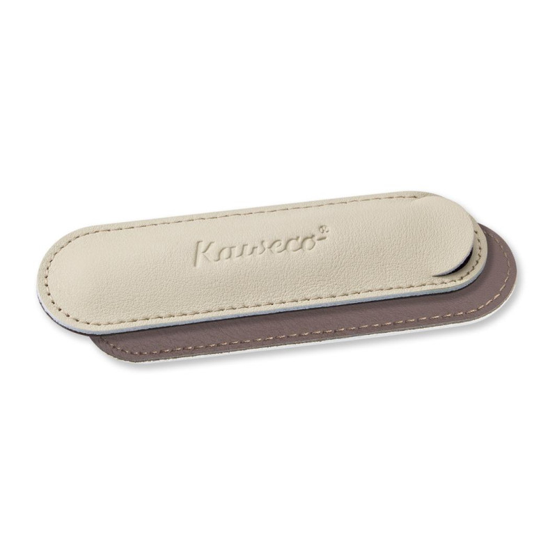 Pochette de protection en cuir Crème pour 1 stylo Sport
