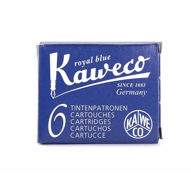 paquet de 6 cartouches d'encre Kaweco Bleu royal