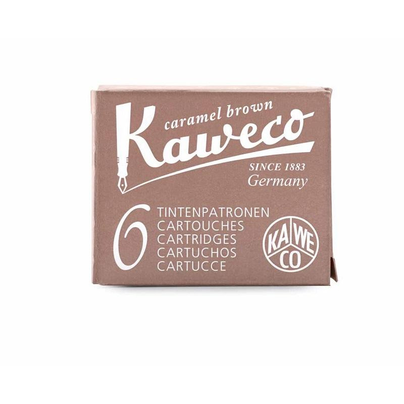 paquet de 6 cartouches d'encre Kaweco Brun caramel