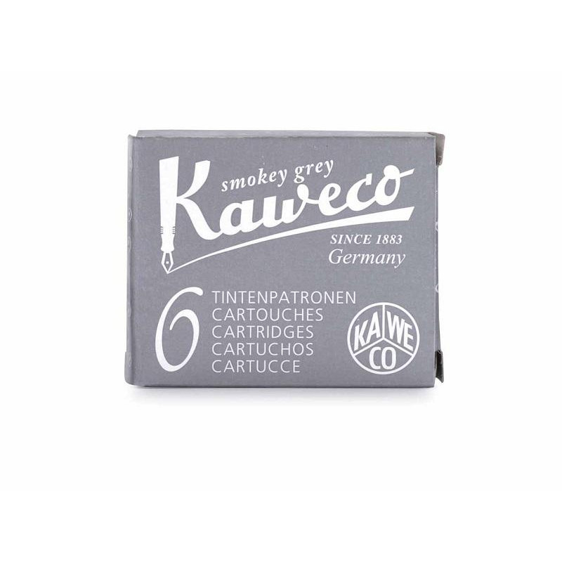 paquet de 6 cartouches d'encre Kaweco Gris fumée