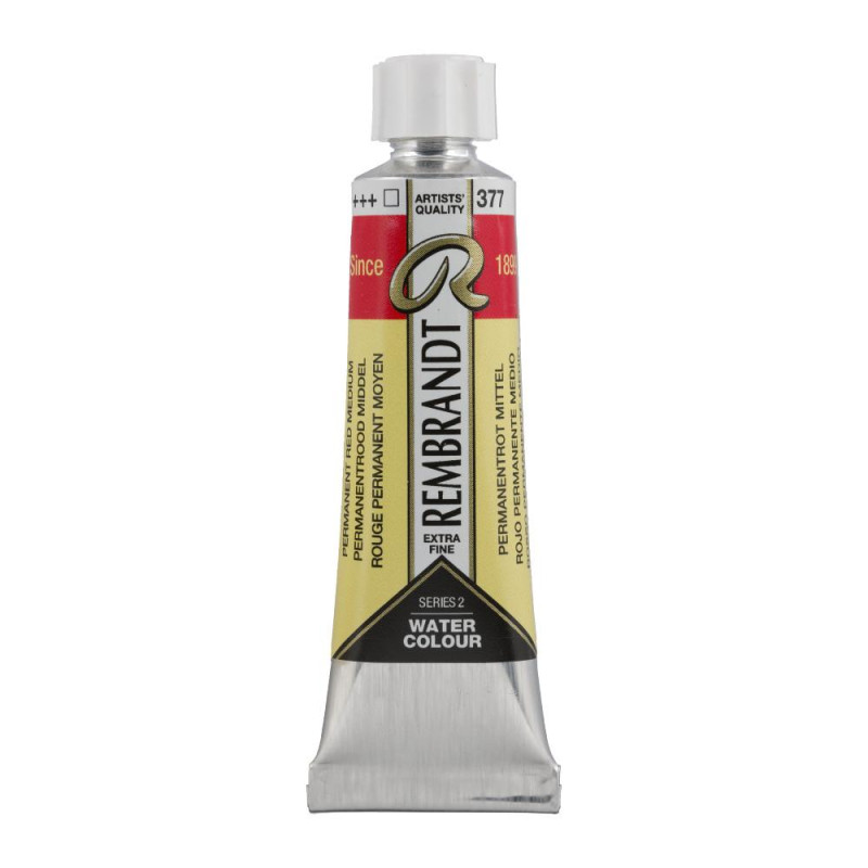 Rouge permanent moyen - Aquarelles Tube 10 ml Rembrandt