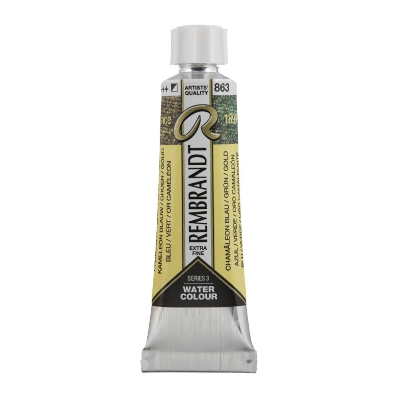 Caméléon bleu vert or - Aquarelles Tube 10 ml Rembrandt
