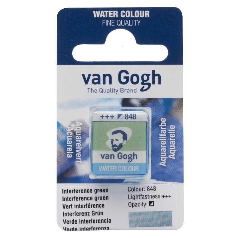 Vert interférence - Aquarelles 1/2 Godet Van Gogh