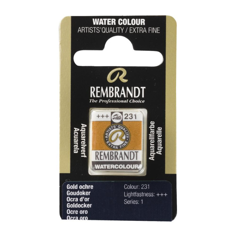 Ocre d'or - Aquarelles 1/2 Godet Rembrandt