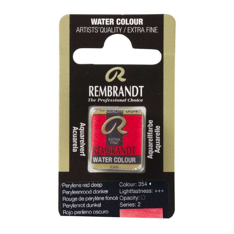 Rouge pérylène foncé - Aquarelles 1/2 Godet Rembrandt