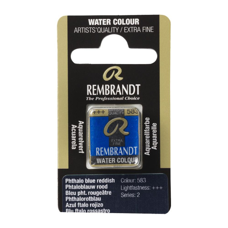 Bleu phtalo rouge - Aquarelles 1/2 Godet Rembrandt