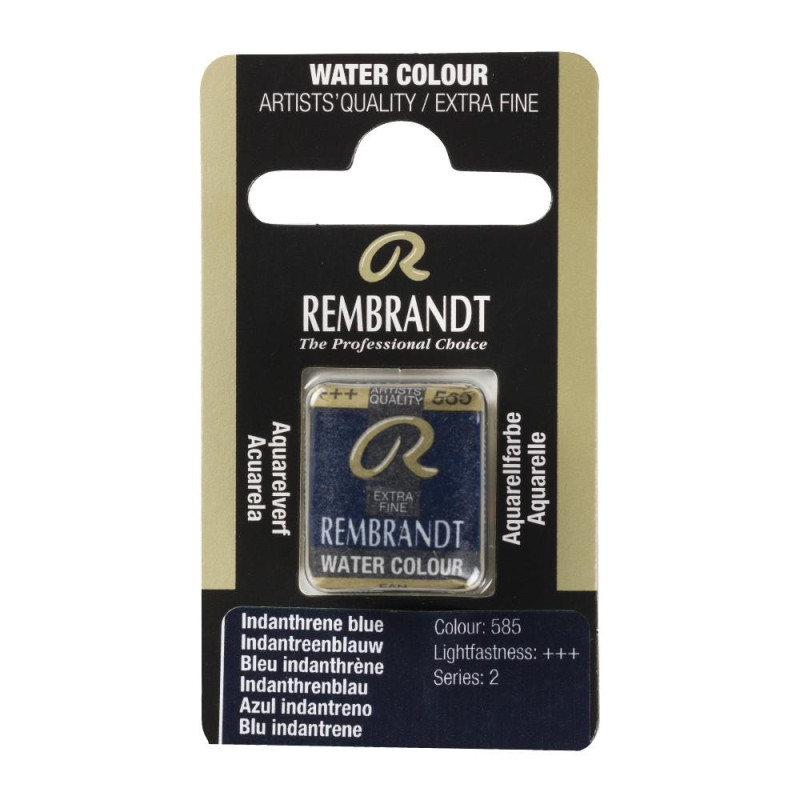 Bleu indanthrène - Aquarelles 1/2 Godet Rembrandt