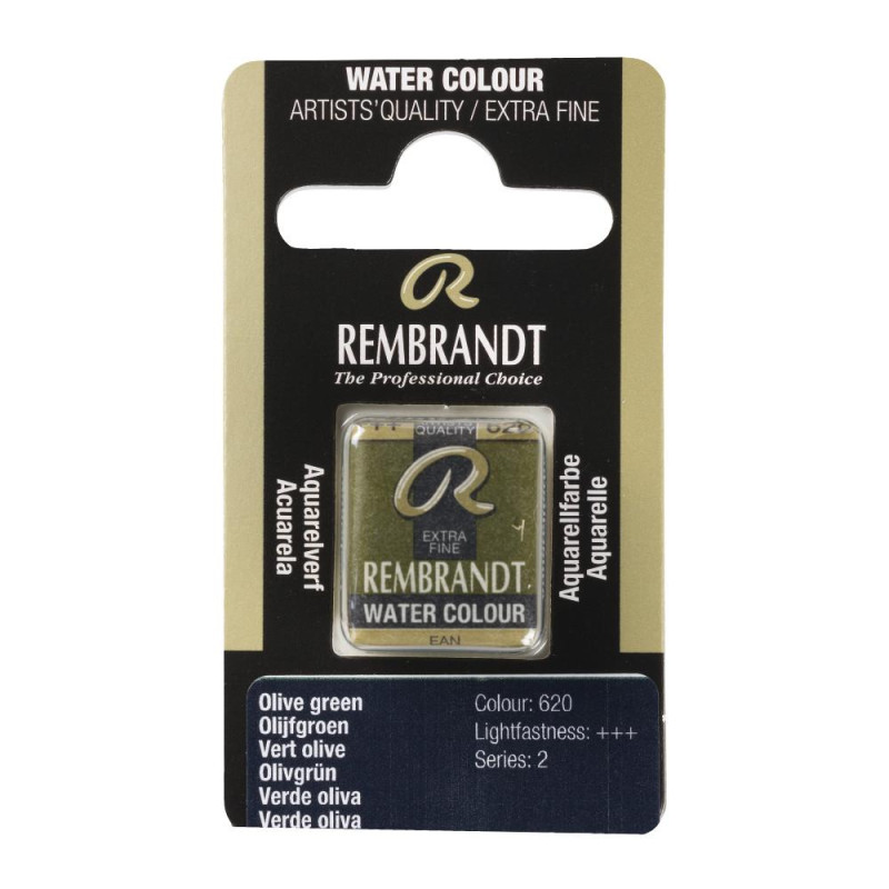 Vert olive - Aquarelles 1/2 Godet Rembrandt
