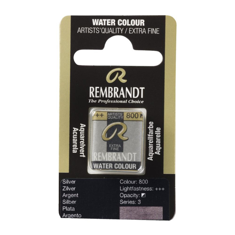 Argent  - Aquarelles 1/2 Godet Rembrandt