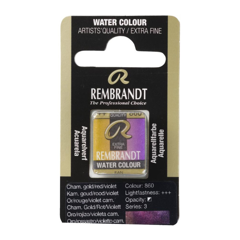 Caméléon or rouge violet - Aquarelles 1/2 Godet Rembrandt