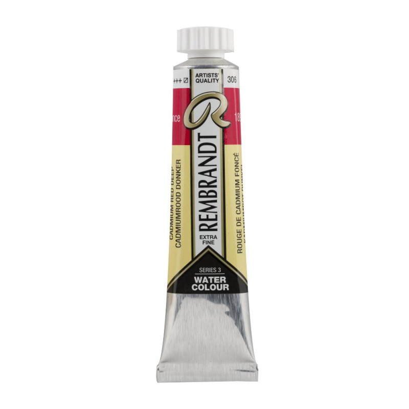 Rouge de cadmium foncé - Aquarelles Tube 20 ml Rembrandt