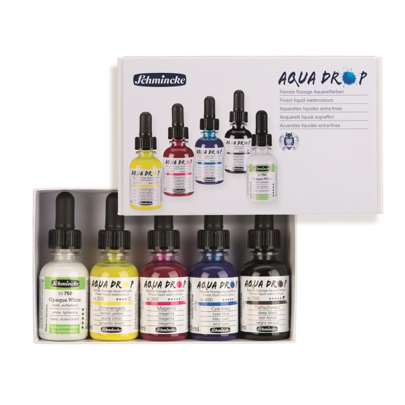 Set couleurs primaires 5 x 30ml Aqua drop Schmincke