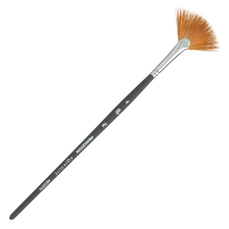 Pinceau éventail Kolinsky synthétique Princeton Aqua Elite n°4