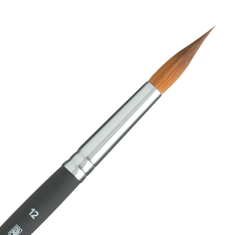 Pinceau rond pointu Kolinsky synthétique Aqua Elite n°12 Princeton