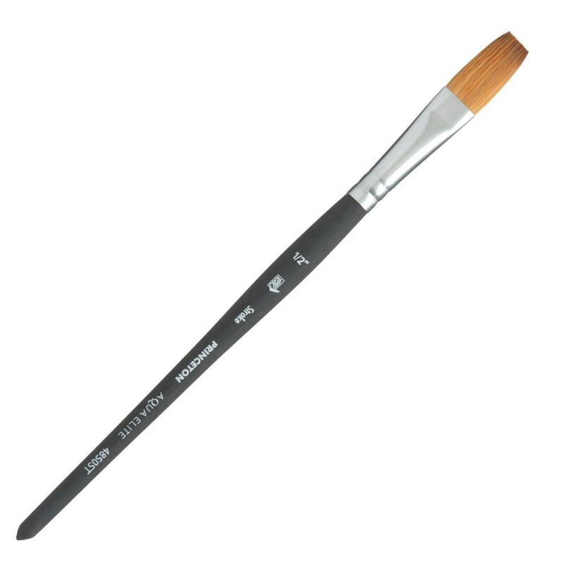 Pinceau plat Kolinsky long synthétique Princeton Aqua Elite ¾''