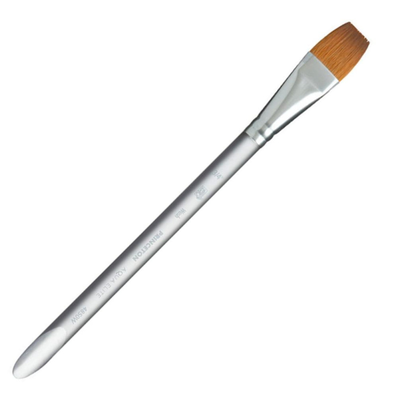 Pinceau plat Kolinsky synthétique Princeton Aqua Elite ½''