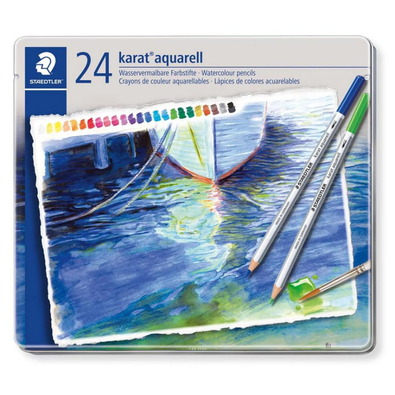 Boîte métal 24 crayons Karat Staedtler *