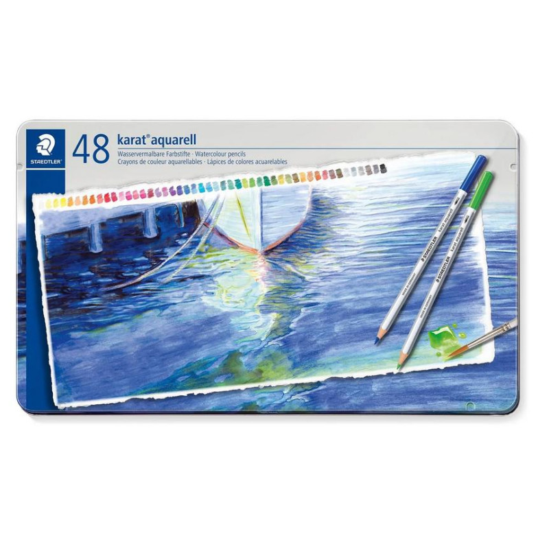 Boîte métal 48 crayons Karat Staedtler *