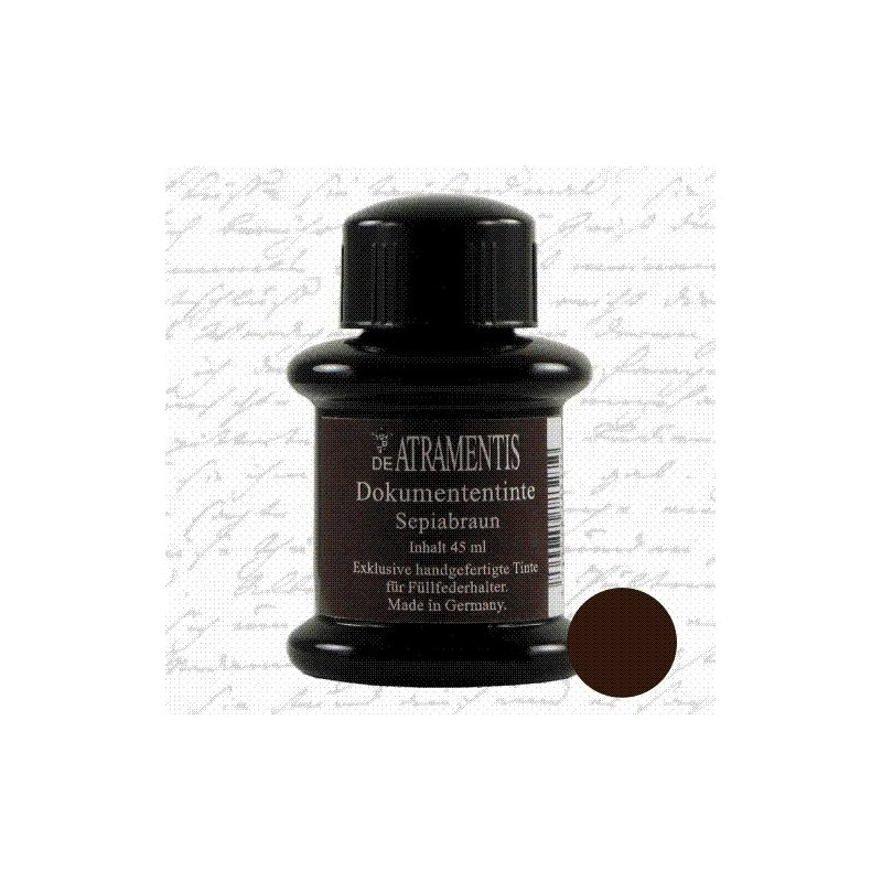 Brun Sépia - Encre documentaire pour stylo-plume 45 ml De Atramentis
