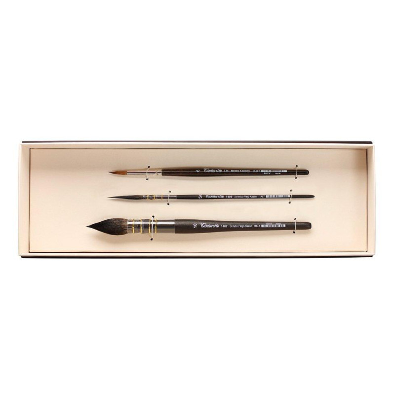 Kit Roberto Zangarelli de 3 pinceaux aquarelle Tintoretto