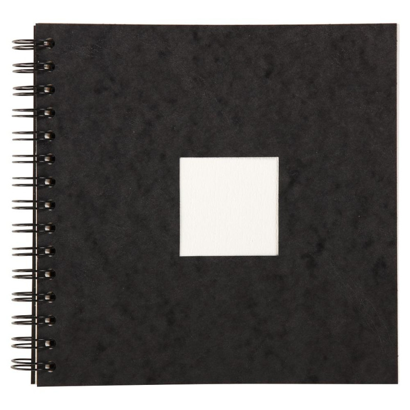 Album de voyage Clairefontaine 20x20 300g 25 f noir 