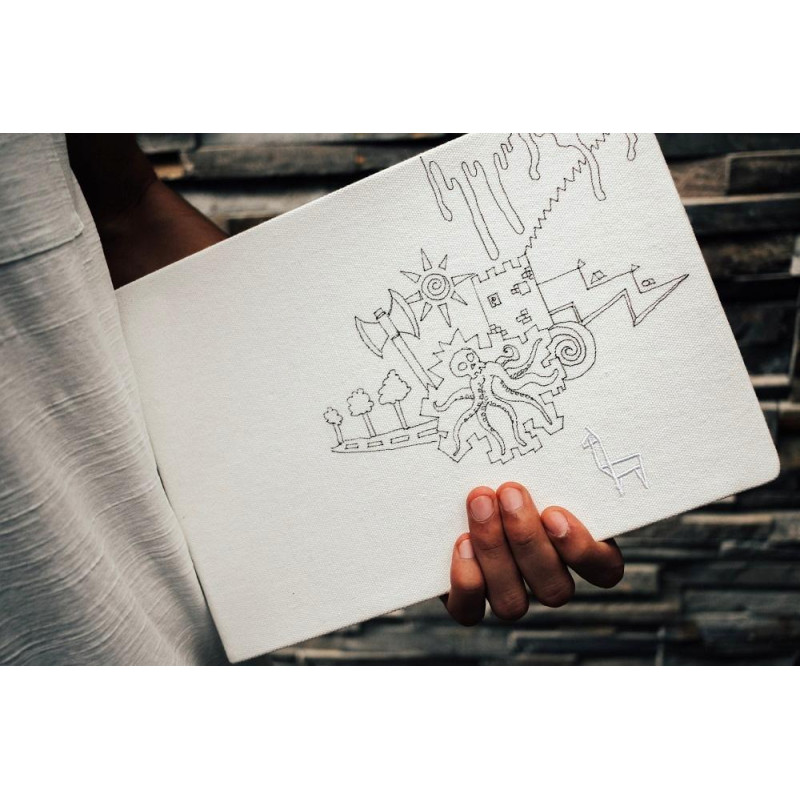 Sketchbook A5 230g 100% coton 52 pages grain fin format paysage Etchr Lab