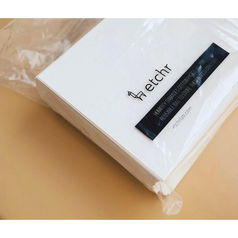 Boîte de 100 cartes postales pour aquarelle 220g 100% coton grain satiné Etchr Lab