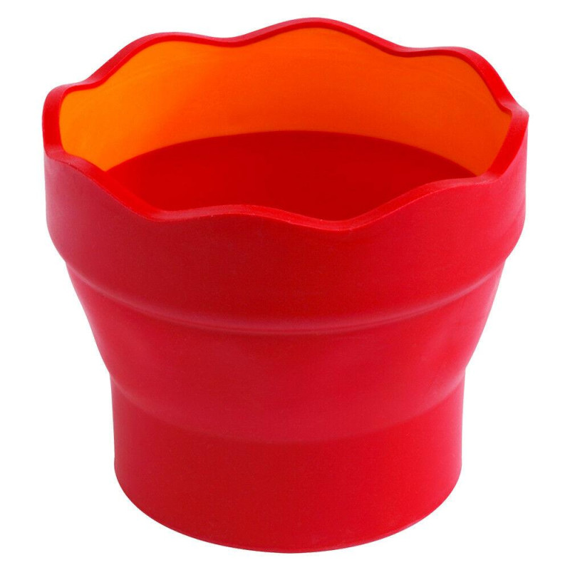Gobelet à eau pliable rouge Clic and go Faber-Castell Ø 97 mm