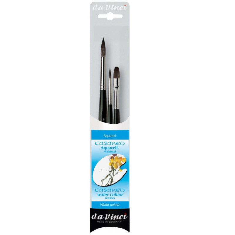 Set de 3 pinceaux aquarelle Casaneo Da Vinci