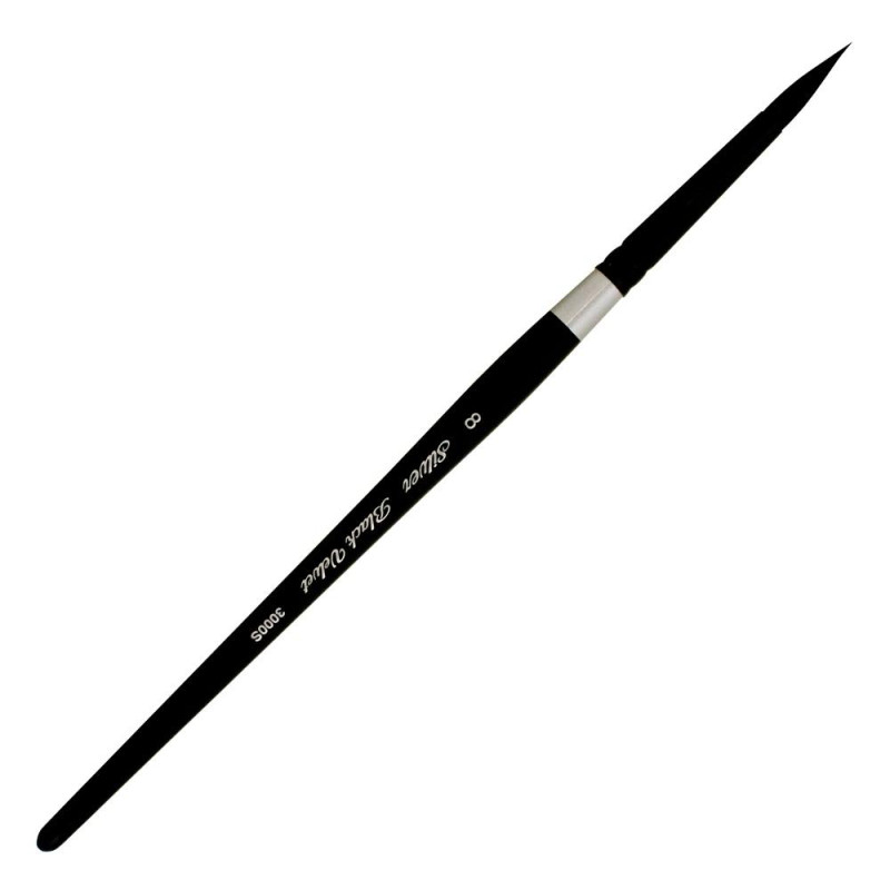 Pinceau aquarelle rond Black Velvet série 3000S Silver n°8