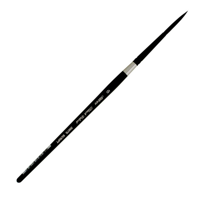 Pinceau Script liner Black Velvet série 3007S n°6 Silver