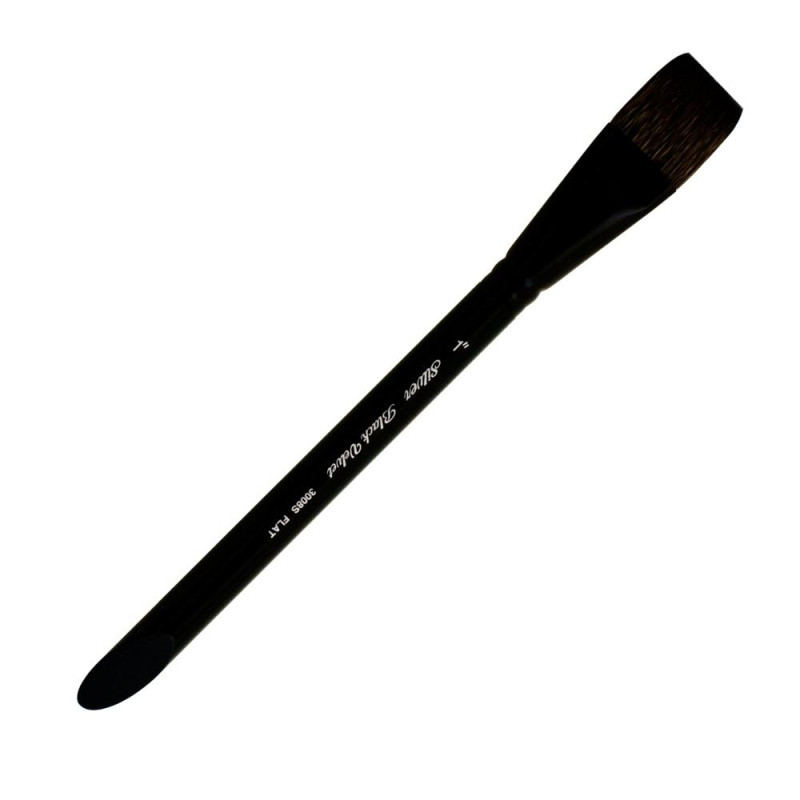 Pinceau plat Black Velvet série 3008S Silver n°1-1/4''