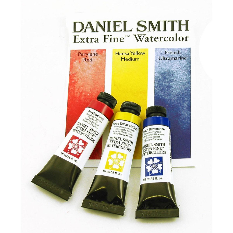 Set des 3 couleurs primaires en tubes 15ml d'aquarelle extra-fine Daniel Smith