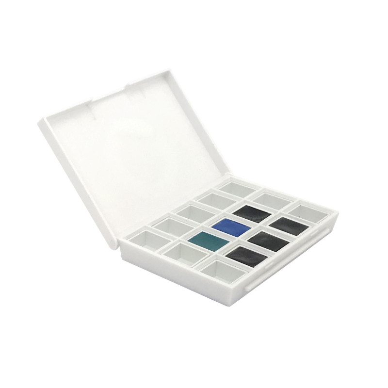 Coffret de voyage Blues de 6 ½ godets d'aquarelle extra-fine Daniel Smith