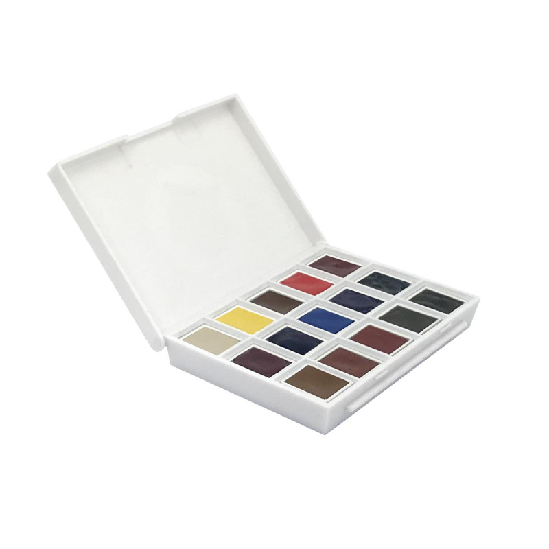 Coffret de voyage Ultime mélange de 15 ½ godets d'aquarelle extra-fine Daniel Smith