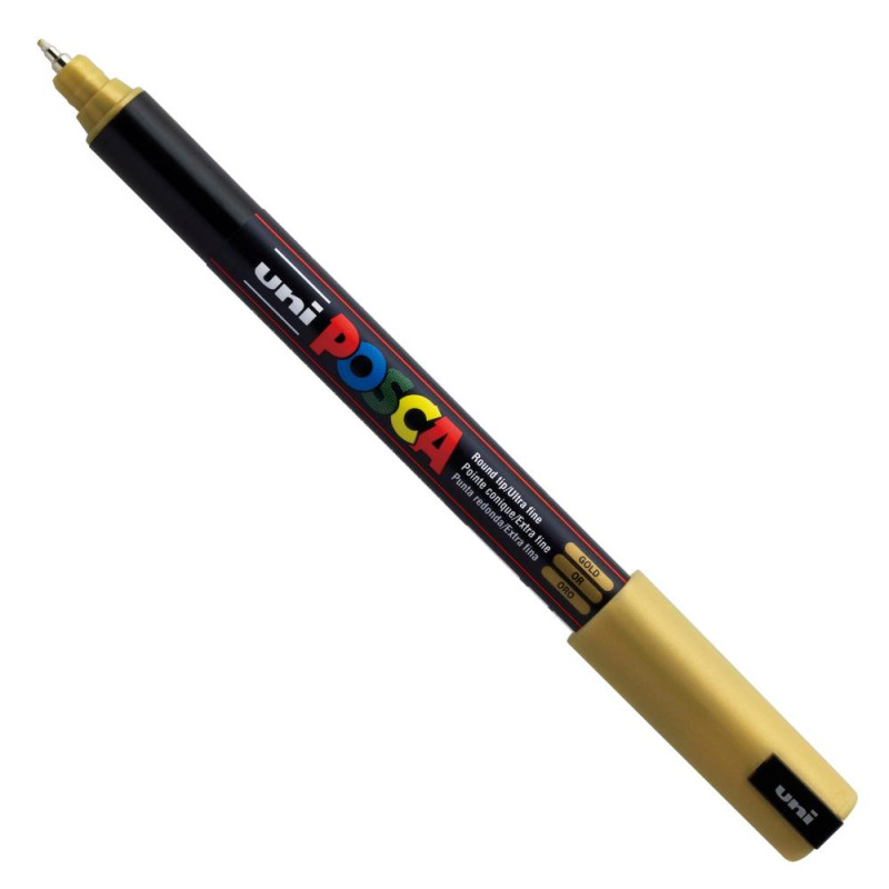 Marqueur Or Posca pointe extra-fine calibrée 0,7 mm PC1MR Uni
